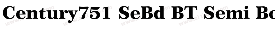Century751 SeBd BT Semi Bold字体转换